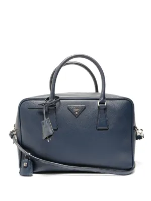 Prada Pre-Owned 2013-2025 デニム カナパ ロゴ サッチェルバッグ