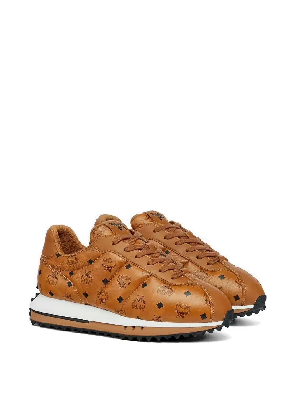 MCM Diamante monogram quilted sneakers - Toni neutri