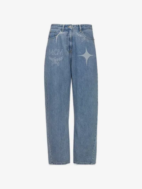 MCM logo-print straight-leg jeans