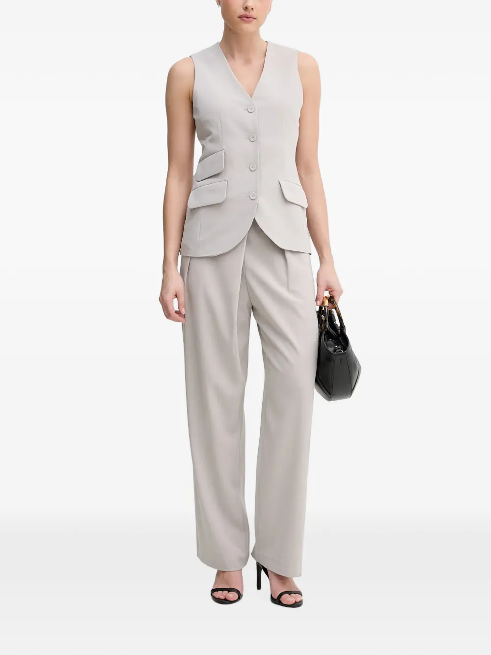 Sisley Button-up gilet Beige
