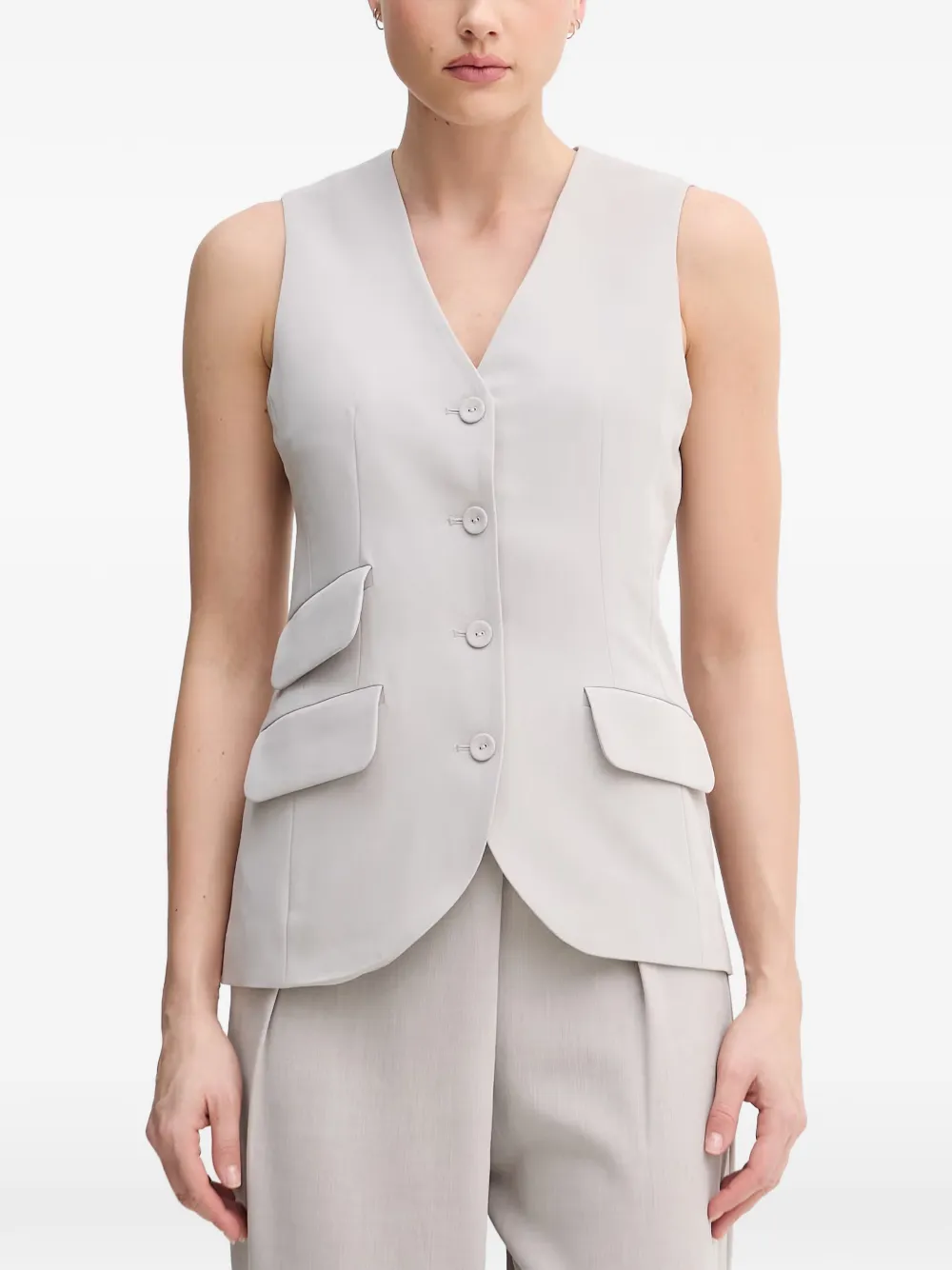 Sisley Gilet sartoriale con bottoni - Toni neutri