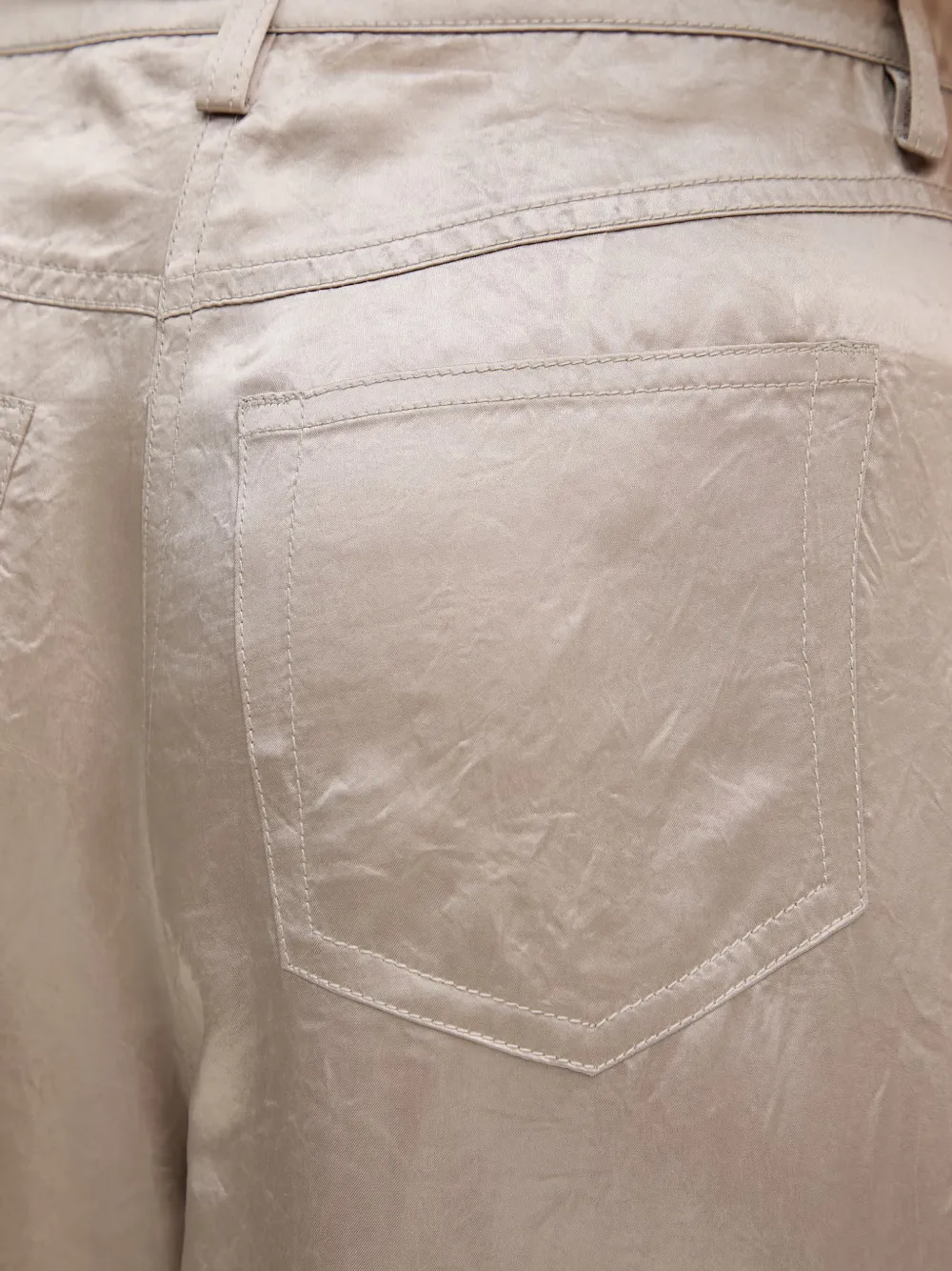 Sisley Palazzo broek met gekreukt effect Zilver