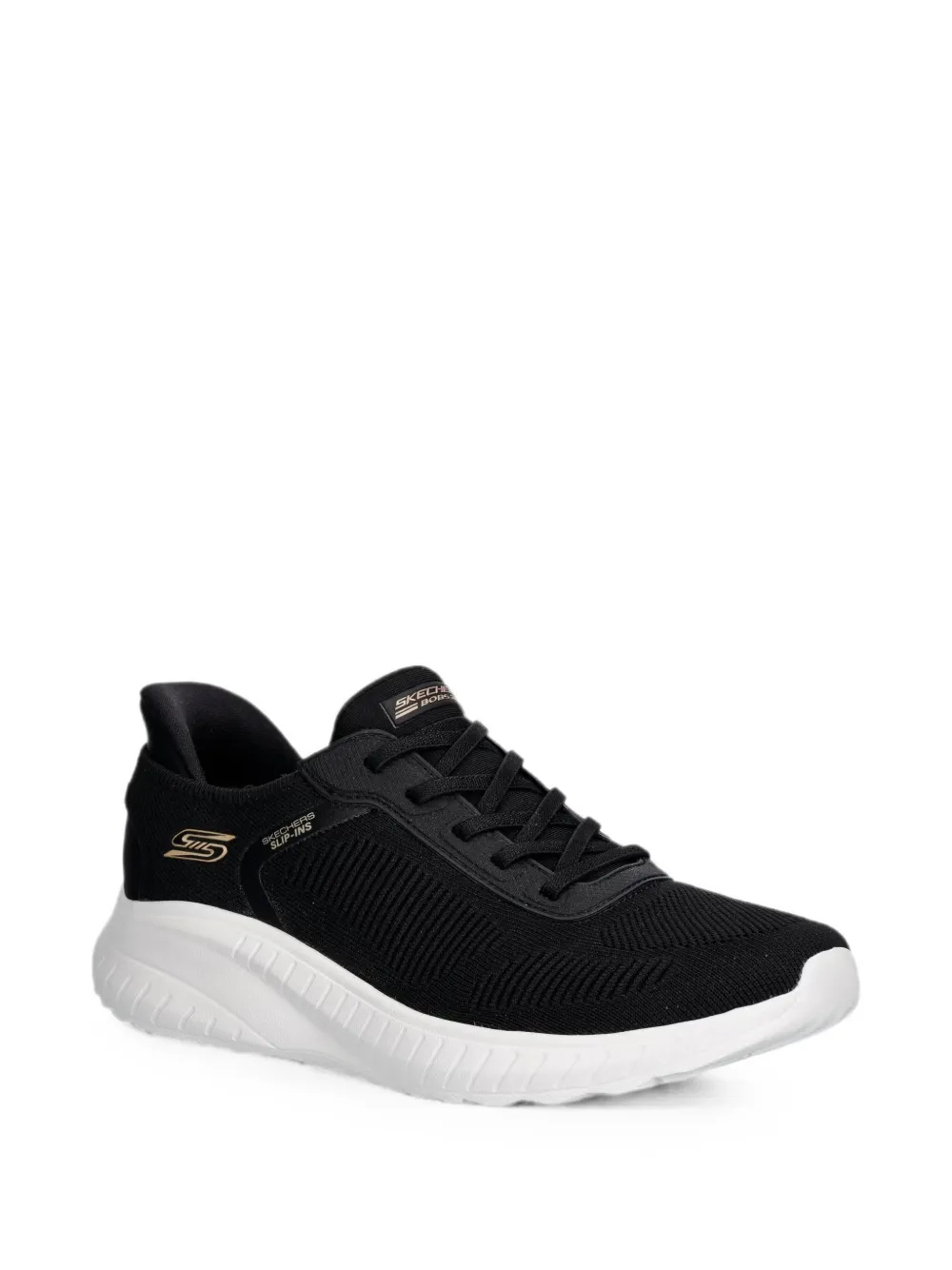 Skechers Slip-ins Bobs Sport Squad Chaos lace-up sneakers Zwart