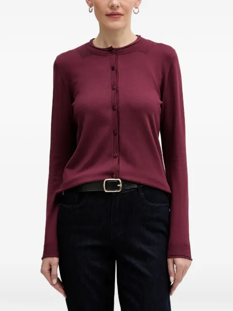 Sisley ribbed-trim button-up cardigan