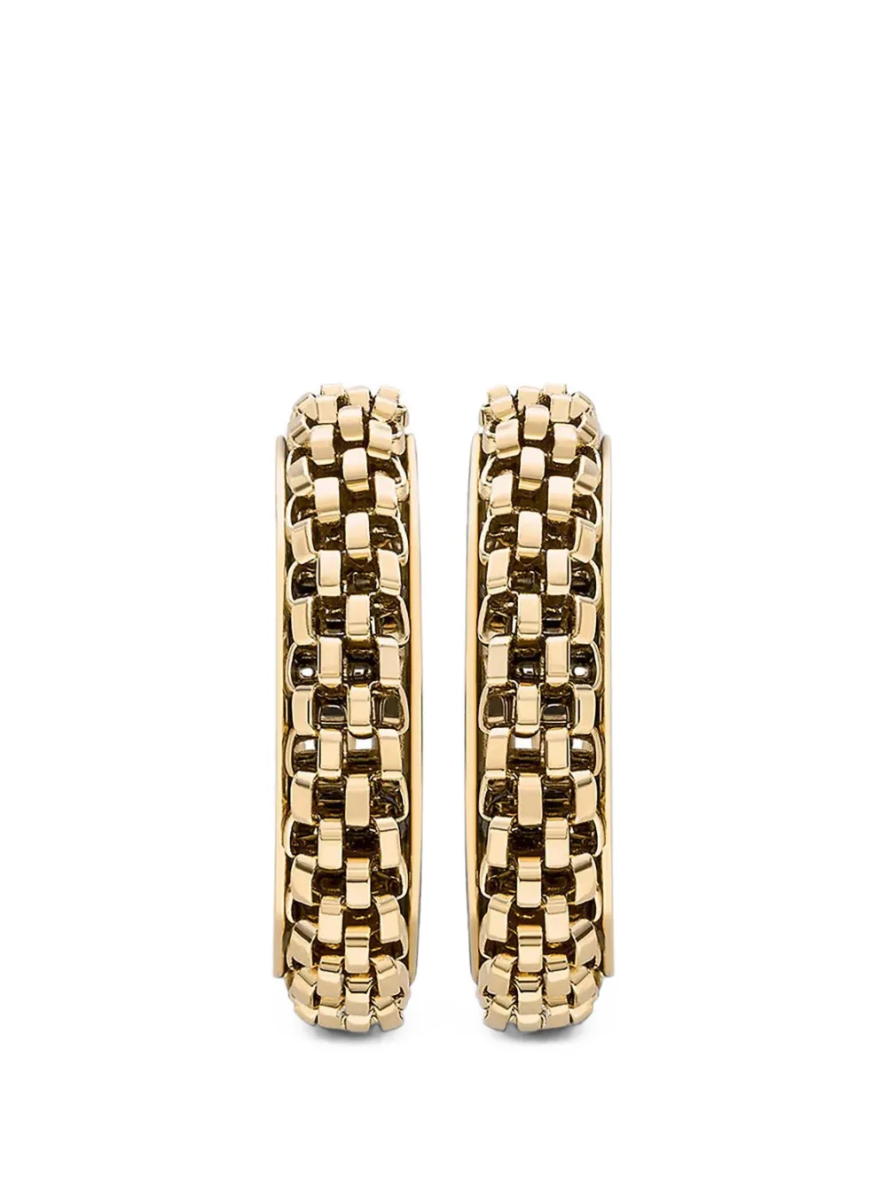 Skagen Merete woven-detail hoop earrings - Gold