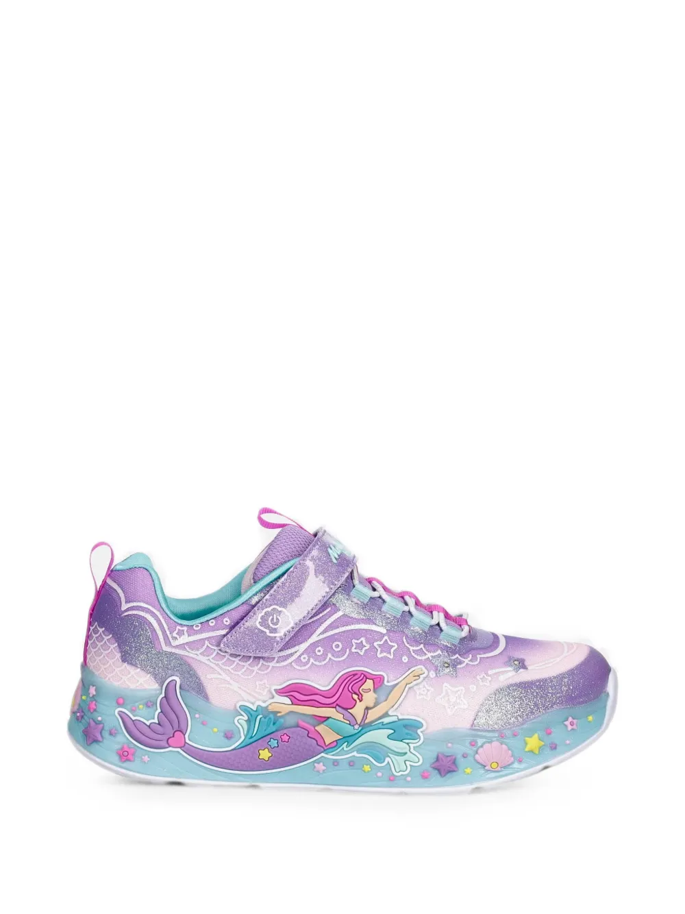 Skechers S-Lights Mermaid Dreams sneakers met klittenband Paars