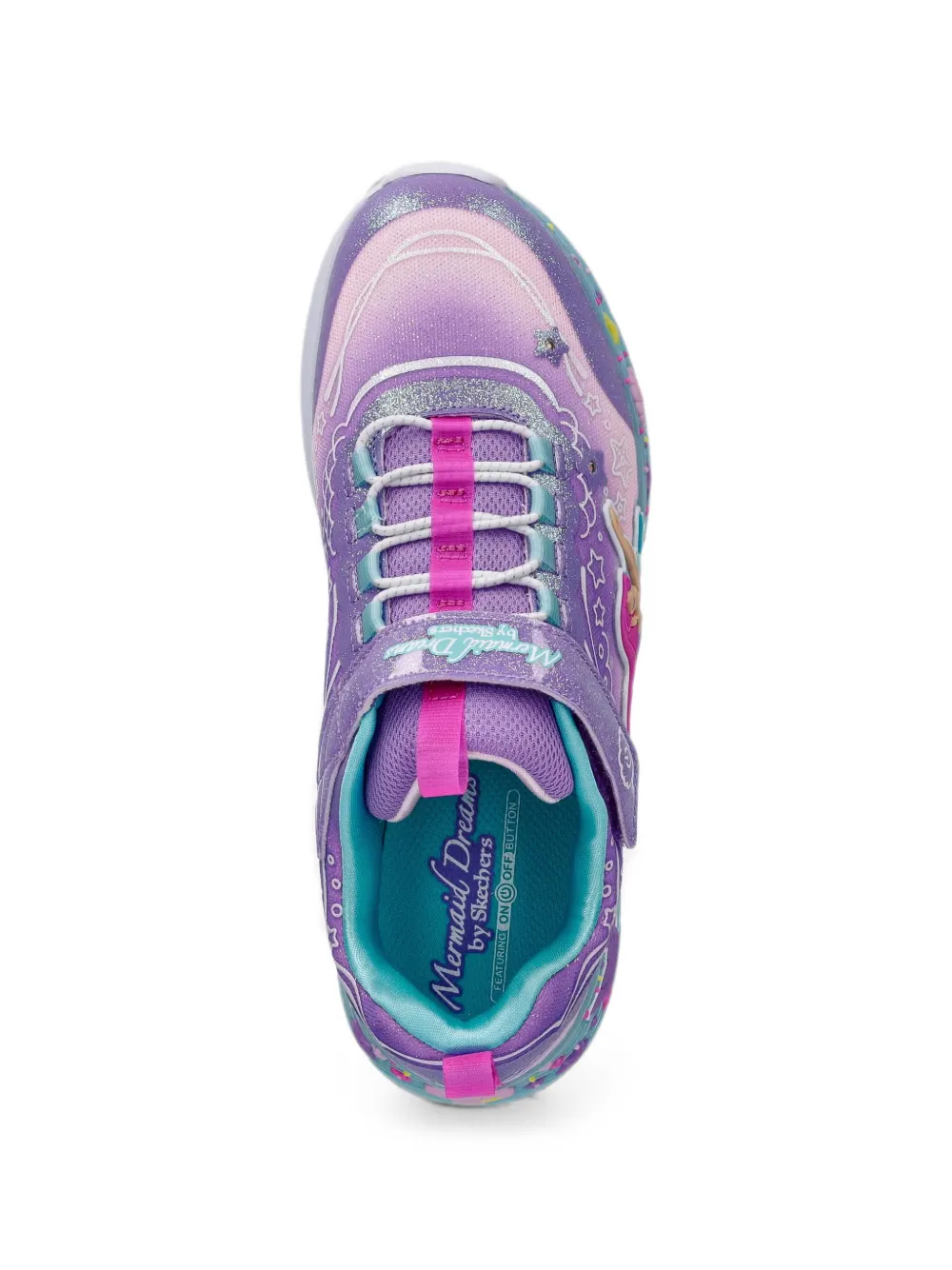 Skechers S-Lights Mermaid Dreams sneakers met klittenband Paars