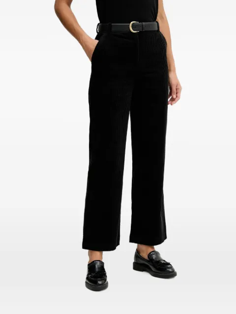 Sisley corduroy-texture straight-leg trousers