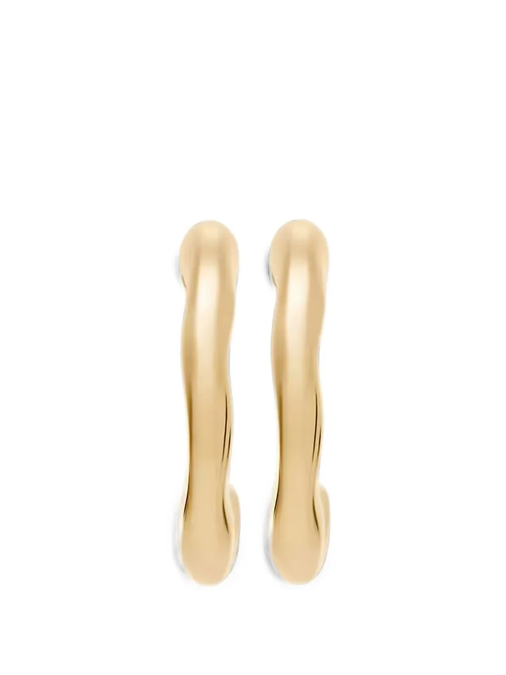 Skagen organic-shape hoop earrings