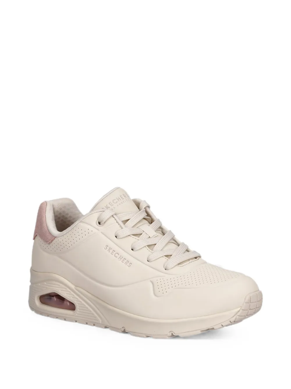 Skechers Uno Pop Back perforated panelled sneakers Beige