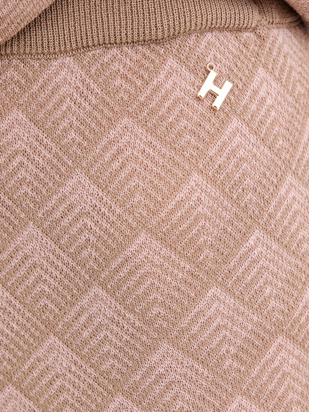 Silvian Heach Aris uitlopende broek met geometrisch patroon Beige