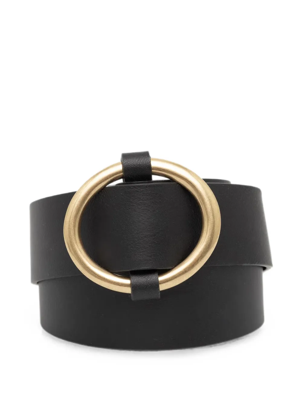 Sessùn Tisao round-buckle leather belt - Nero