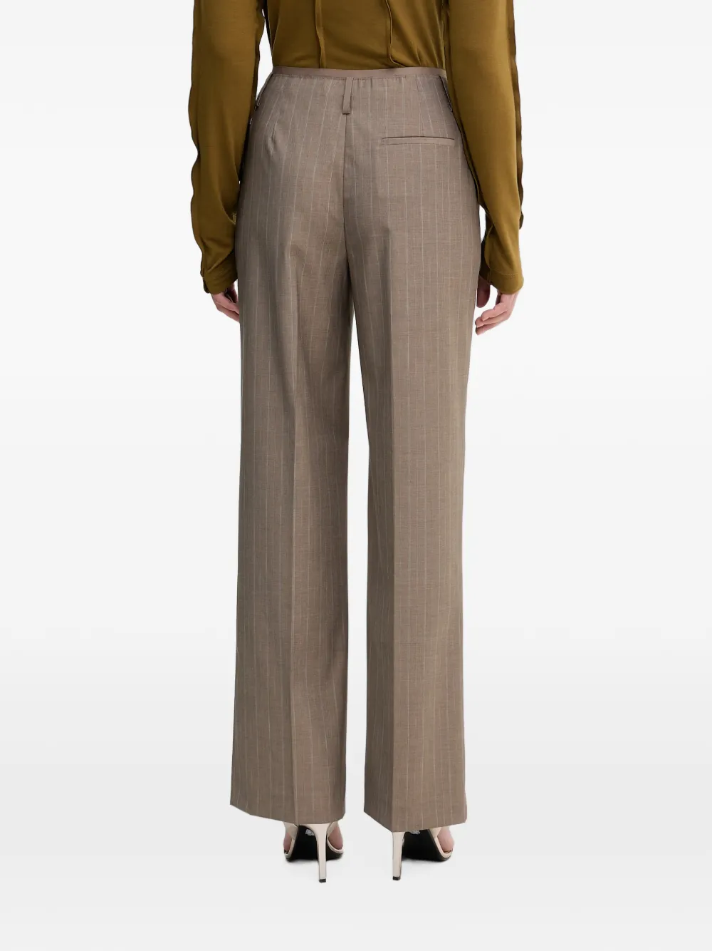 Sisley Pantalon met krijtstreep Bruin
