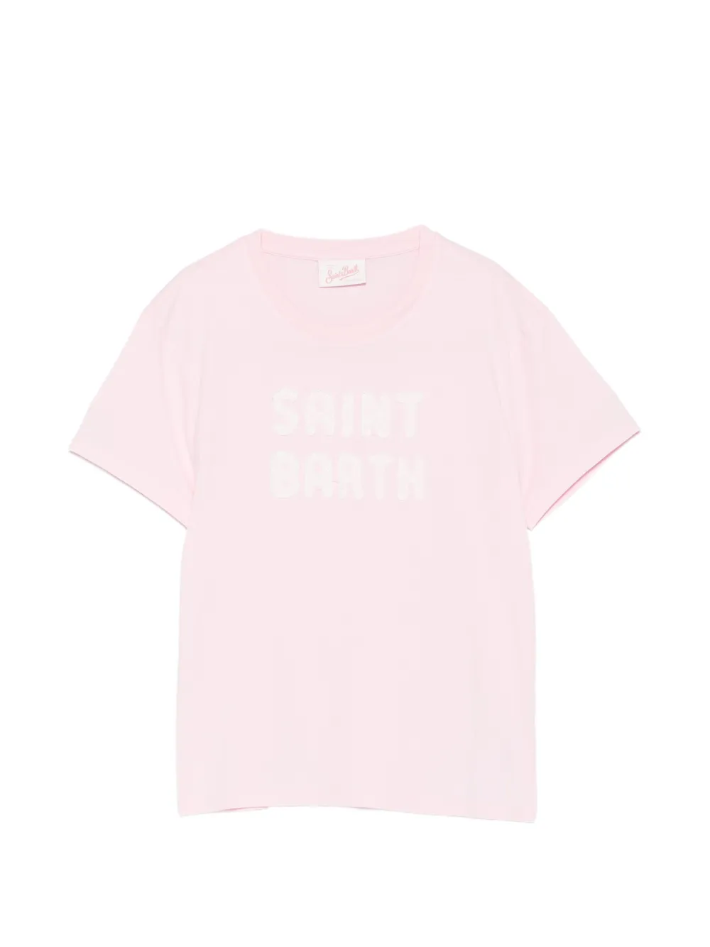 MC2 Saint Barth Emilie T-shirt verfraaid met pailletten en logopatch Roze