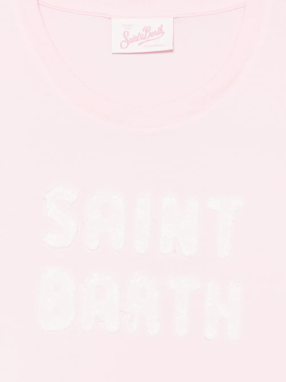 MC2 Saint Barth Emilie T-shirt verfraaid met pailletten en logopatch Roze