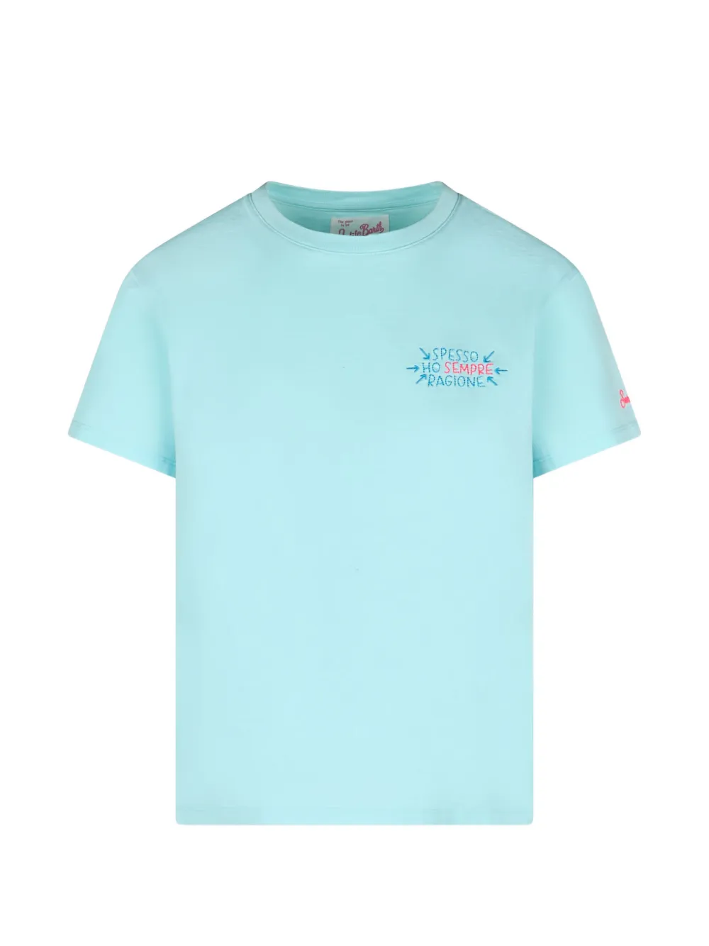MC2 Saint Barth Emilie T-shirt verfraaid met pailletten en logopatch Roze