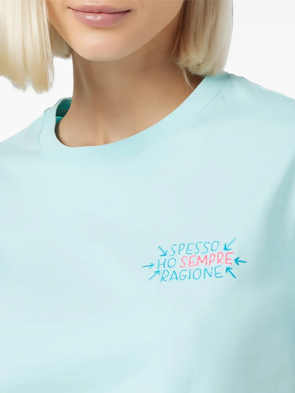 MC2 Saint Barth Emilie T-shirt verfraaid met pailletten en logopatch Roze