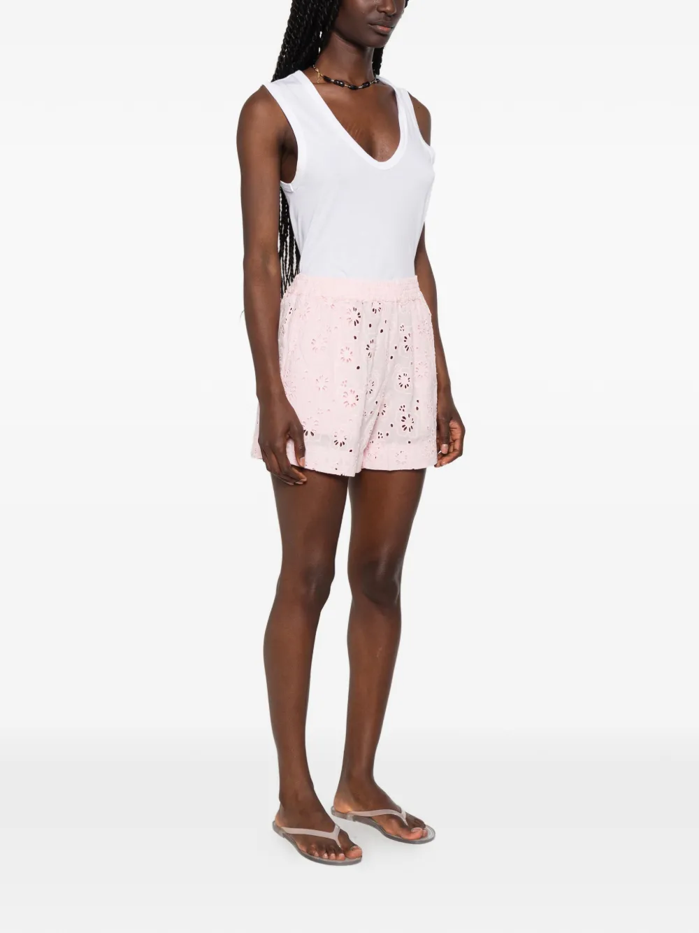 MC2 Saint Barth Meave broderie anglaise shorts Roze
