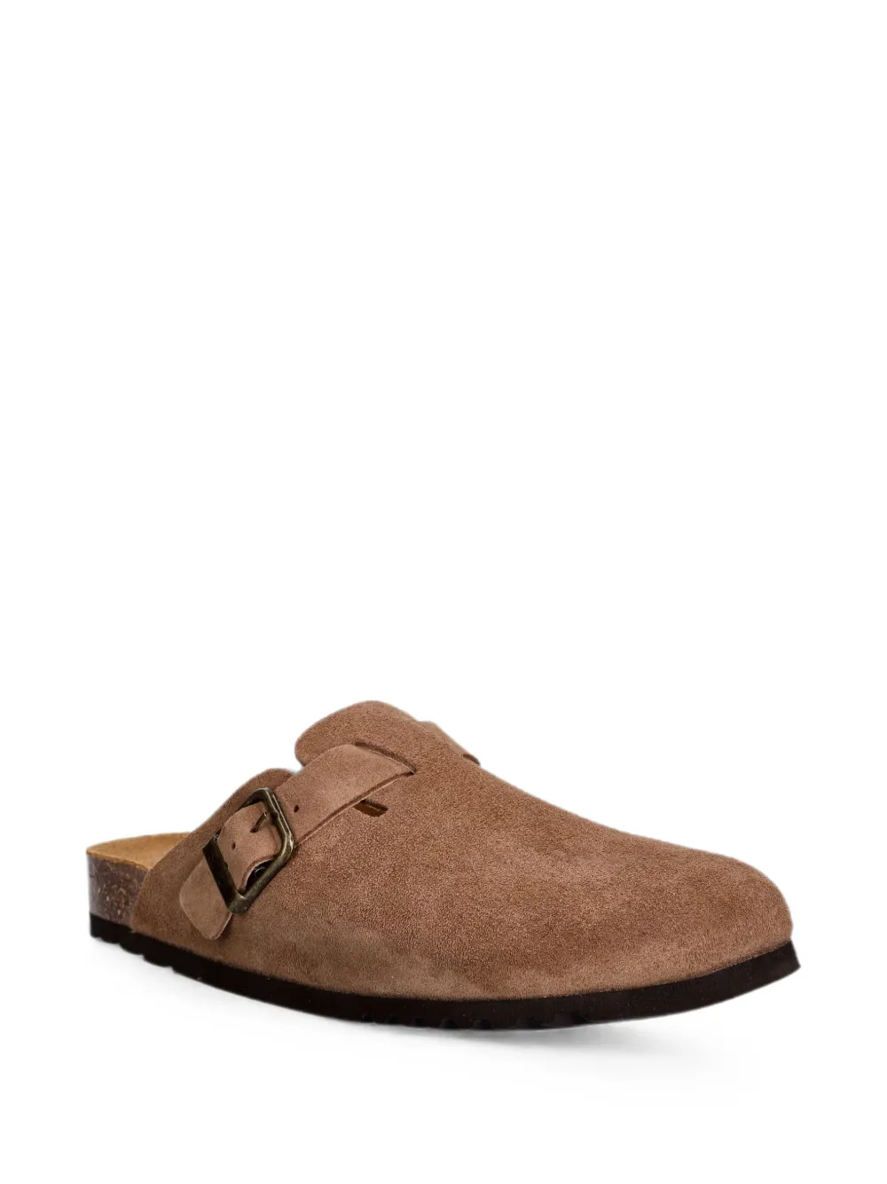 Scholl Boston buckle-fastening suede slippers Bruin