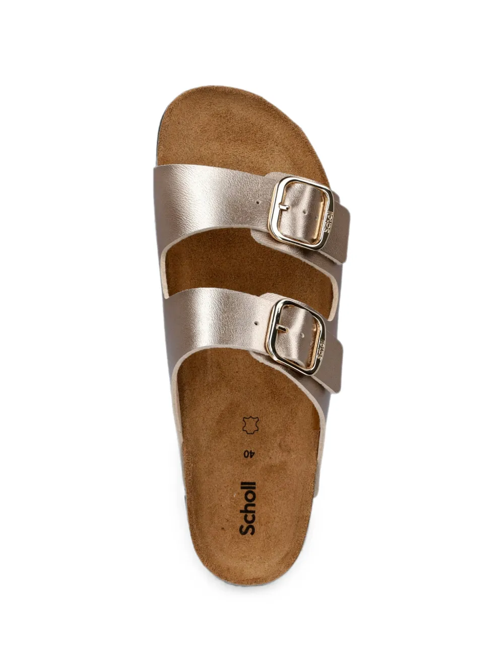 Scholl Josephine buckle-fastening metallic sandals Beige