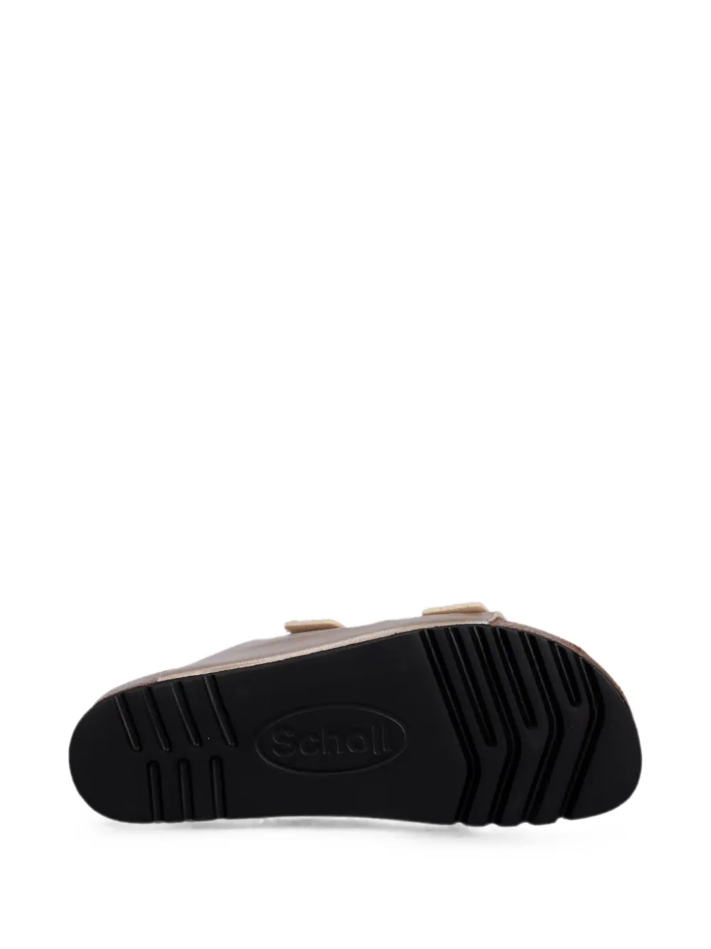 Scholl Josephine buckle-fastening metallic sandals Beige