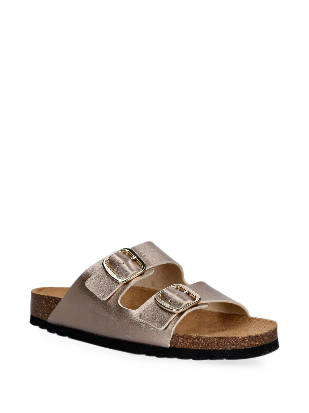 Scholl Josephine buckle-fastening metallic sandals Beige