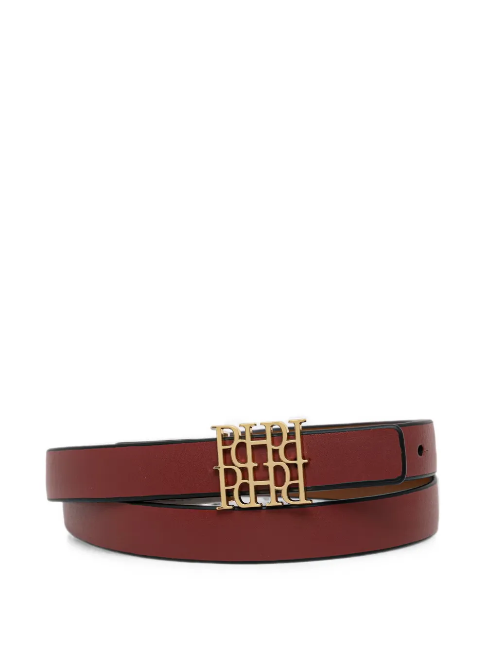 Pedro Del Hierro logo-plaque leather belt - Rosso