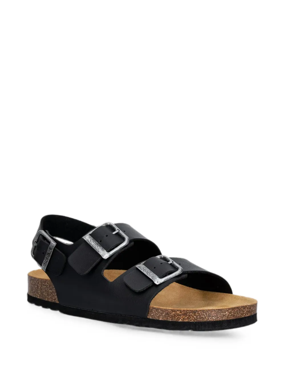 Scholl AXEL BACKSTRAP buckle-fastening sandals Zwart