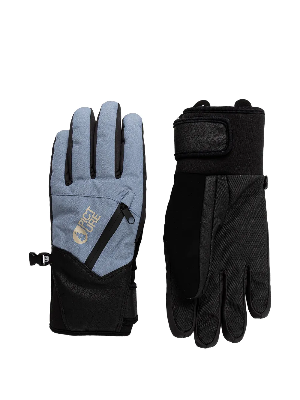 PICTURE Kakisa logo-print panelled ski gloves