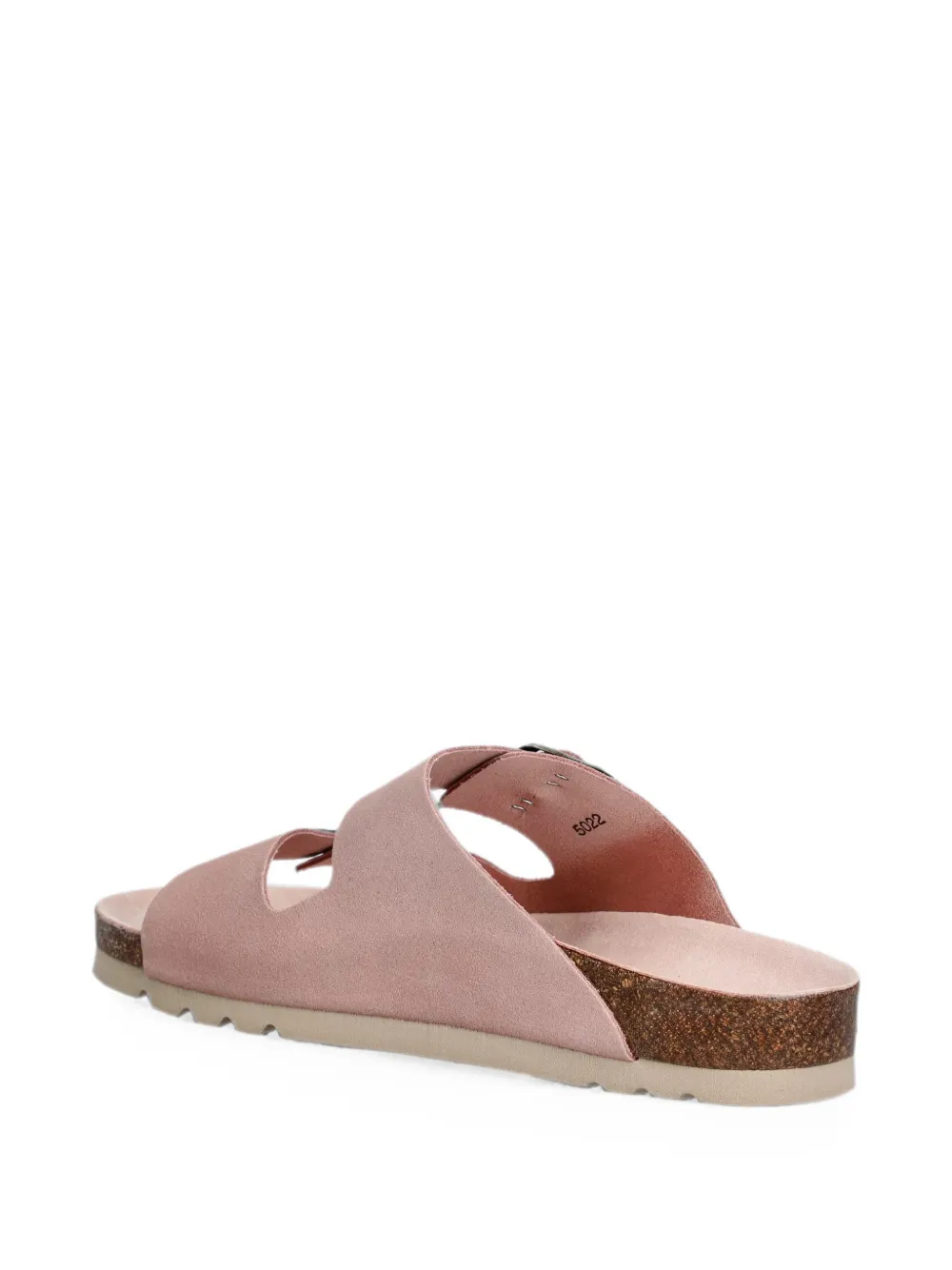 Scholl buckle-fastening double-strap slides Roze