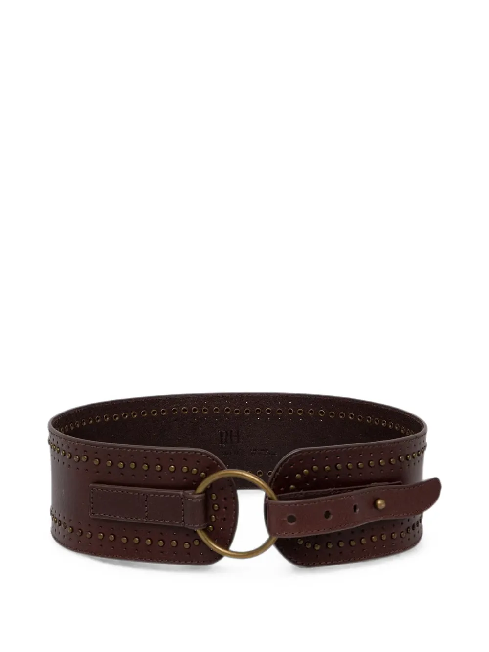 Pedro Del Hierro studded perforated belt - Marrone