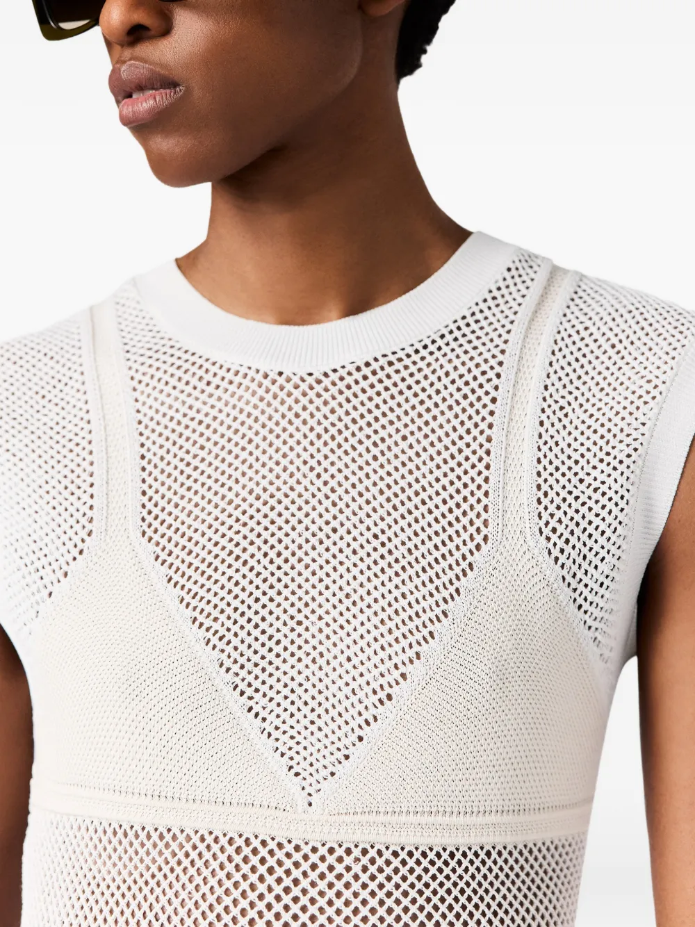 Stella McCartney Doorzichtige gehaakte midi-jurk Wit