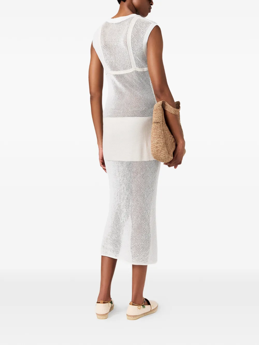 Stella McCartney Doorzichtige gehaakte midi-jurk Wit