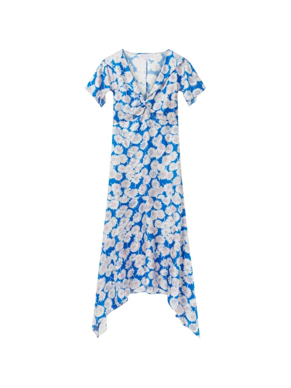 stella mccartney silk dress Stella McCartney Daisy floral-print Silk Dress | Blue