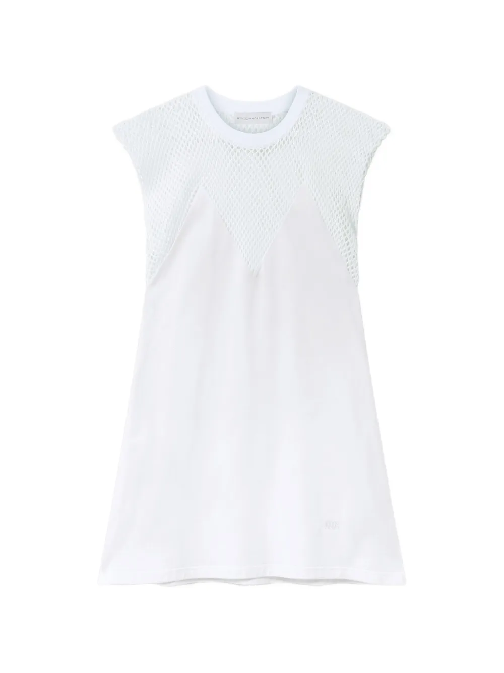 Stella McCartney mesh-panelled mini dress - Bianco