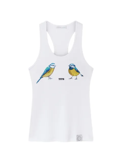 Stella McCartney 'Blue Tits' graphic tank top