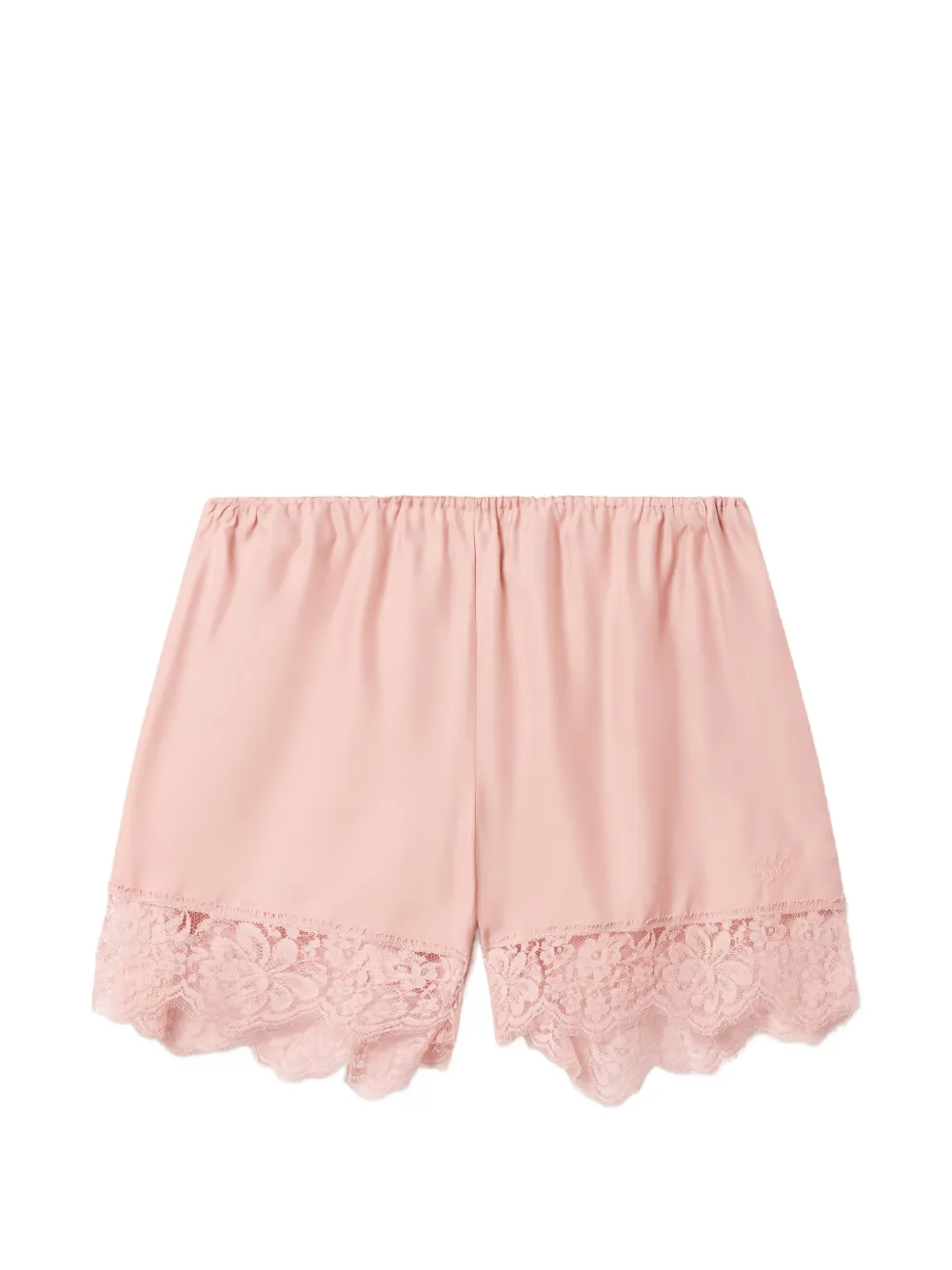 Stella McCartney lace-trim silk mini shorts - Pink