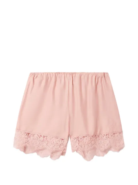 Stella McCartney lace-trim silk mini shorts