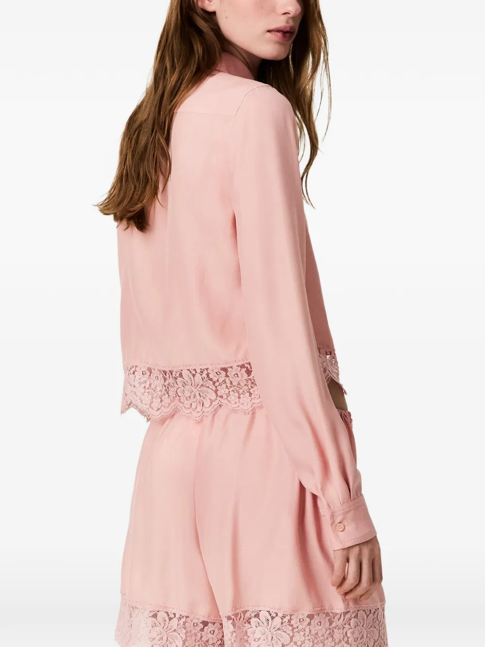 Stella McCartney Shorts met kanten afwerking Roze