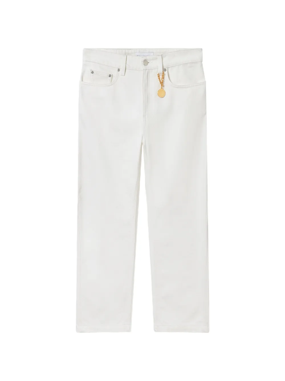 Stella McCartney medallion-charm straight-leg jeans - Bianco