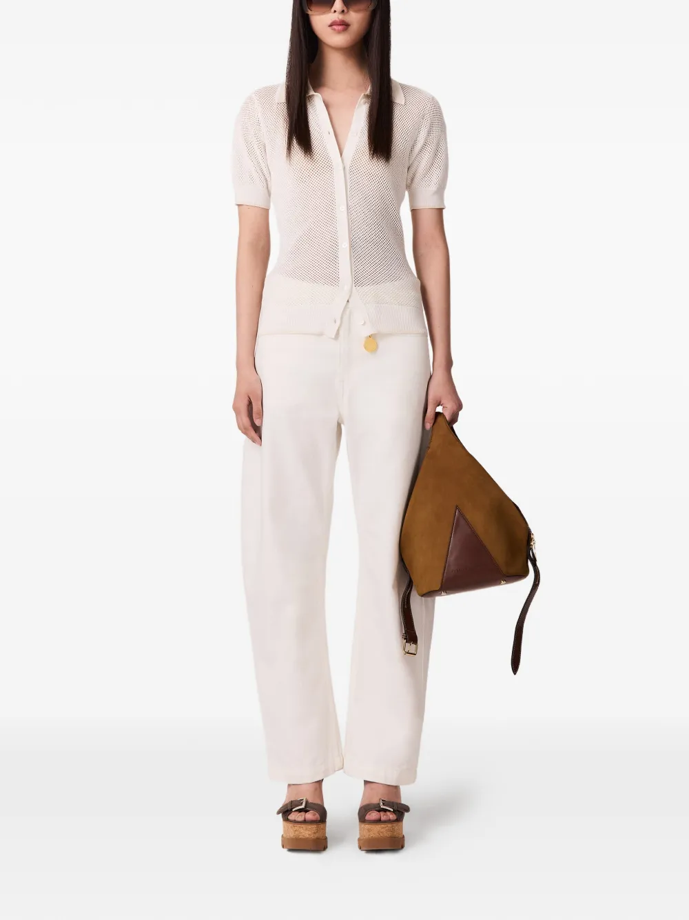 Stella McCartney Straight jeans met medaillon Wit