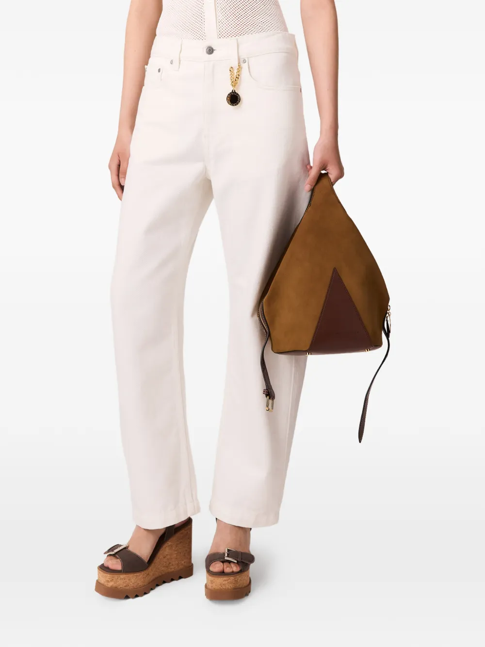 Stella McCartney Straight jeans met medaillon Wit