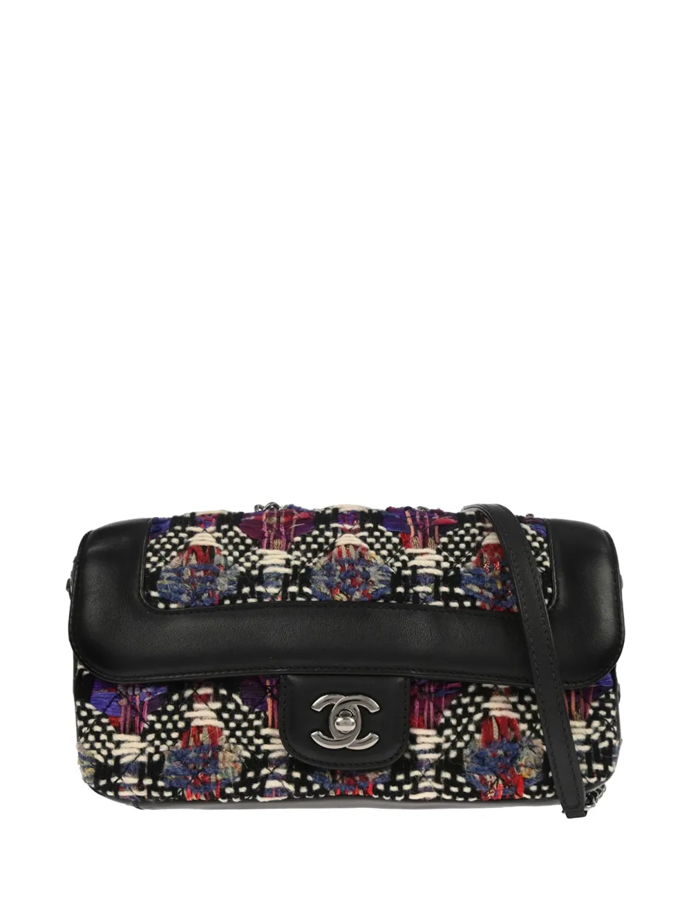 CHANEL Pre-Owned 2017 Tweed Coco Corset shoulder bag - Black