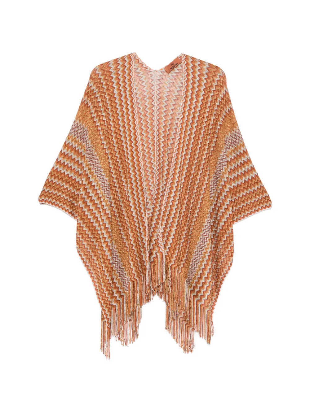 Missoni Fringed-hem Poncho In Multi