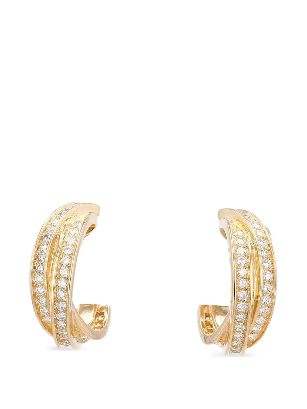 Cartier 1990 Trinity diamond earrings - Gold