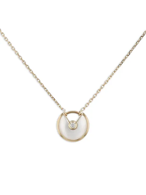 Cartier 2010 아뮬레트 자개 앤 다이아몬드 네크리스