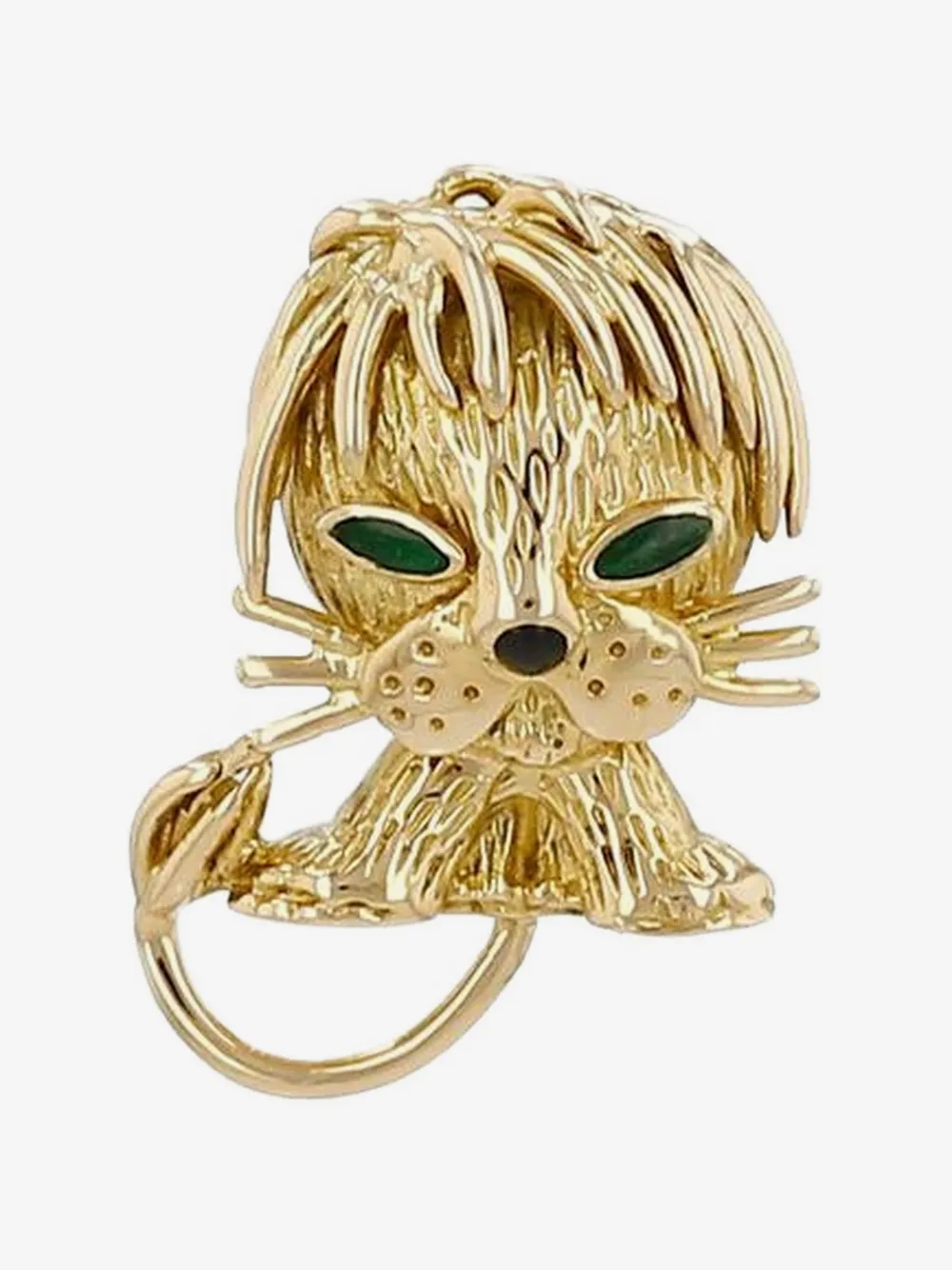 Van Cleef & Arpels 1980s Lion Ebouriffé enamel brooch | Gold | Image 1