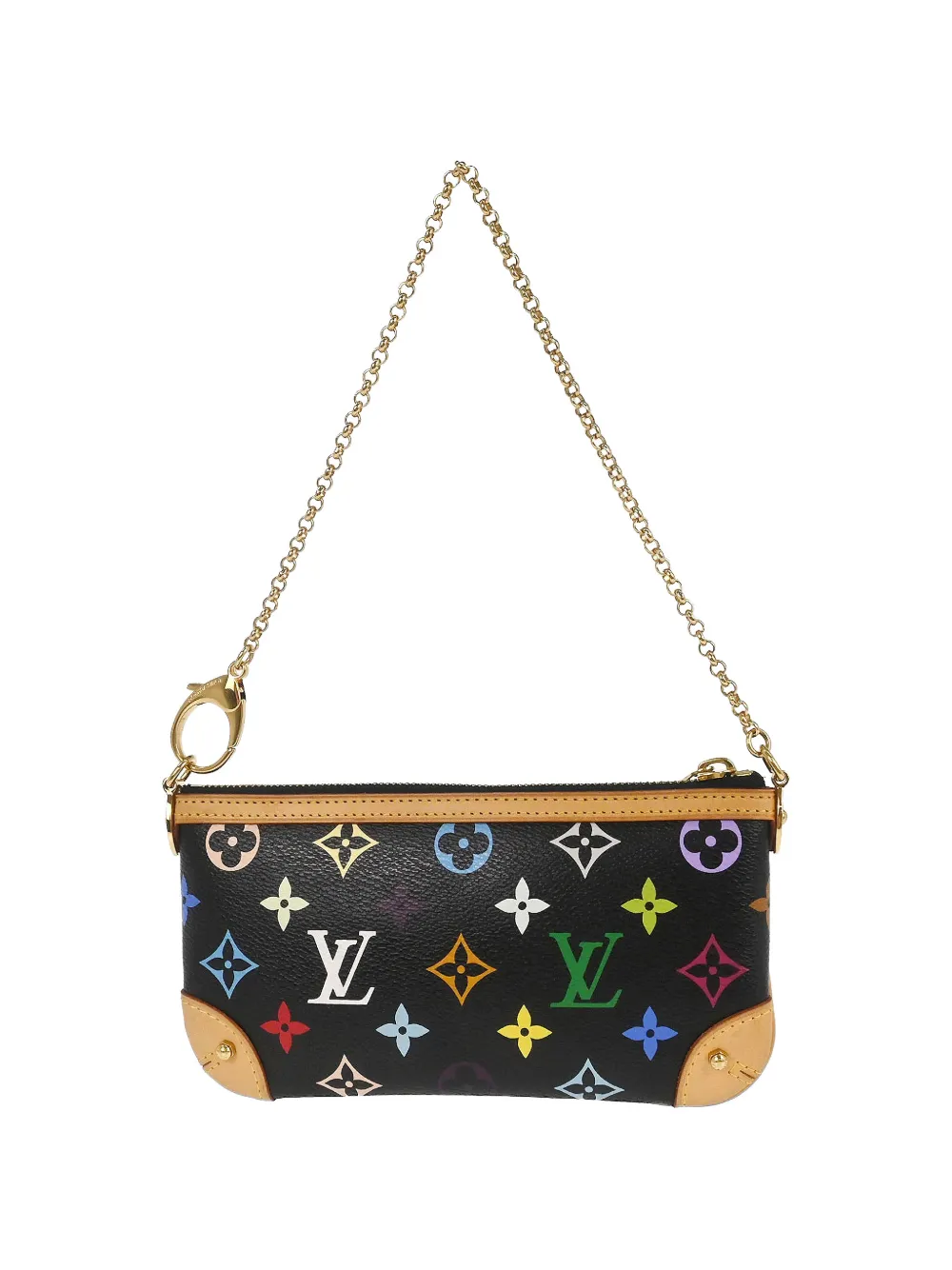  Louis Vuitton Pre-owned Bolso De Mano Mm Pochette Milla De Louis Vuitton Pre-owned X Takashi Murakami 2012 - Negro 