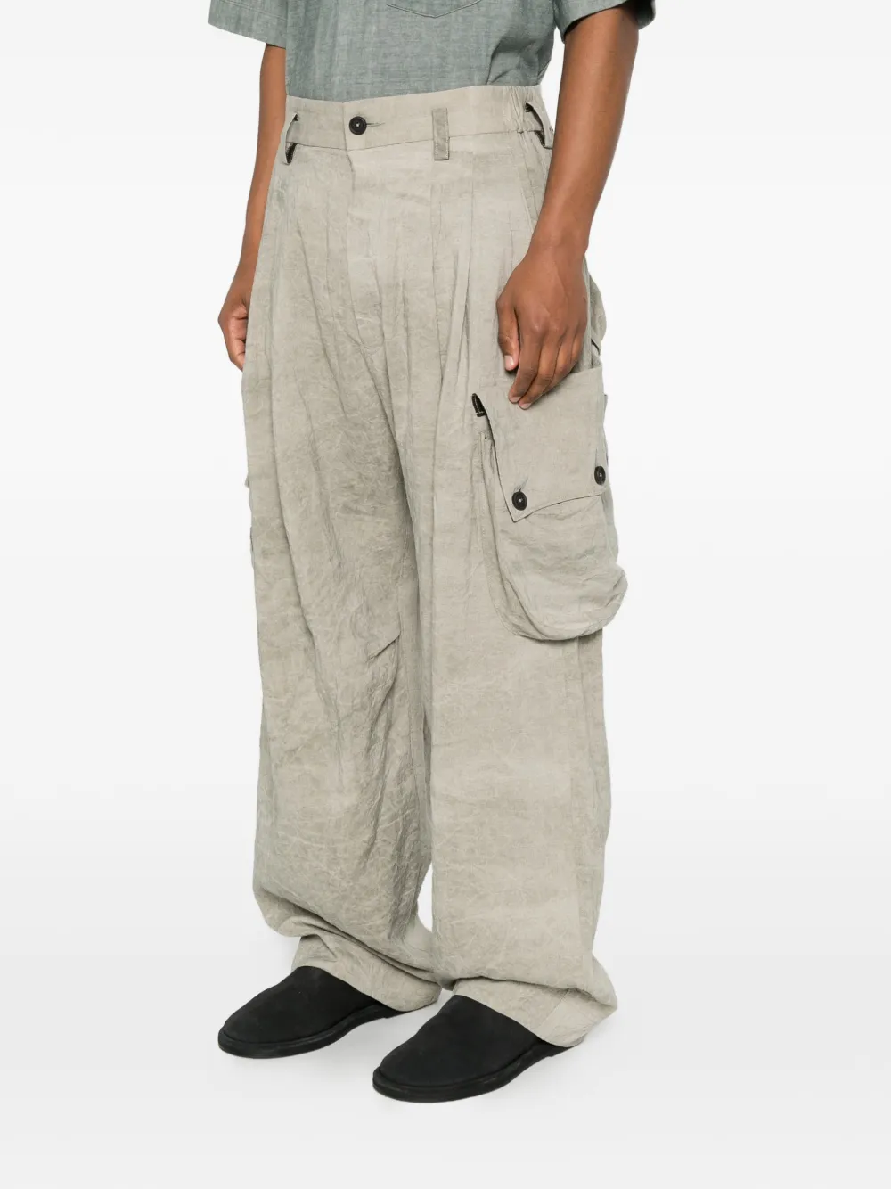 Ziggy Chen Broek met cargo zak Groen