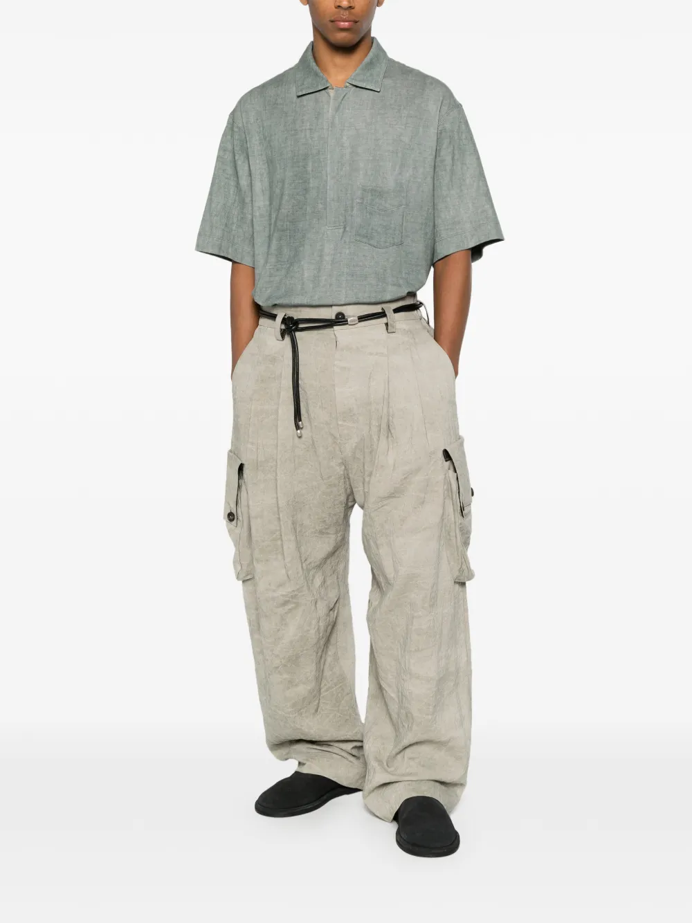 Ziggy Chen Broek met cargo zak Groen